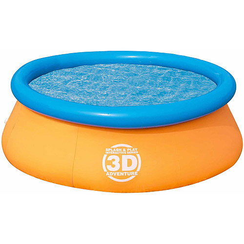 Splash and Play 3D Adventure 7' Easy Fast Set Swimming Pool - image 2 of 3