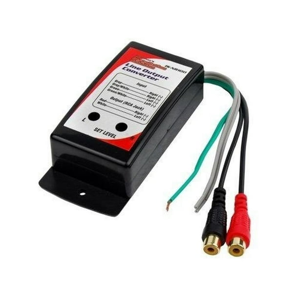 RCA Power Amp Low Level Jack Adapter Line Output Converter Car Stereo