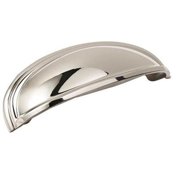 3 in. & 4 in. Center to Center Ashby Cup Pull, Bright Nickel