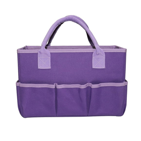 maytalsory Oxford Cloth Teacher Tote Bag with Handles Multi-pocket Art Tote Bag Craft Storage Tote Bag for School Outdoor Students