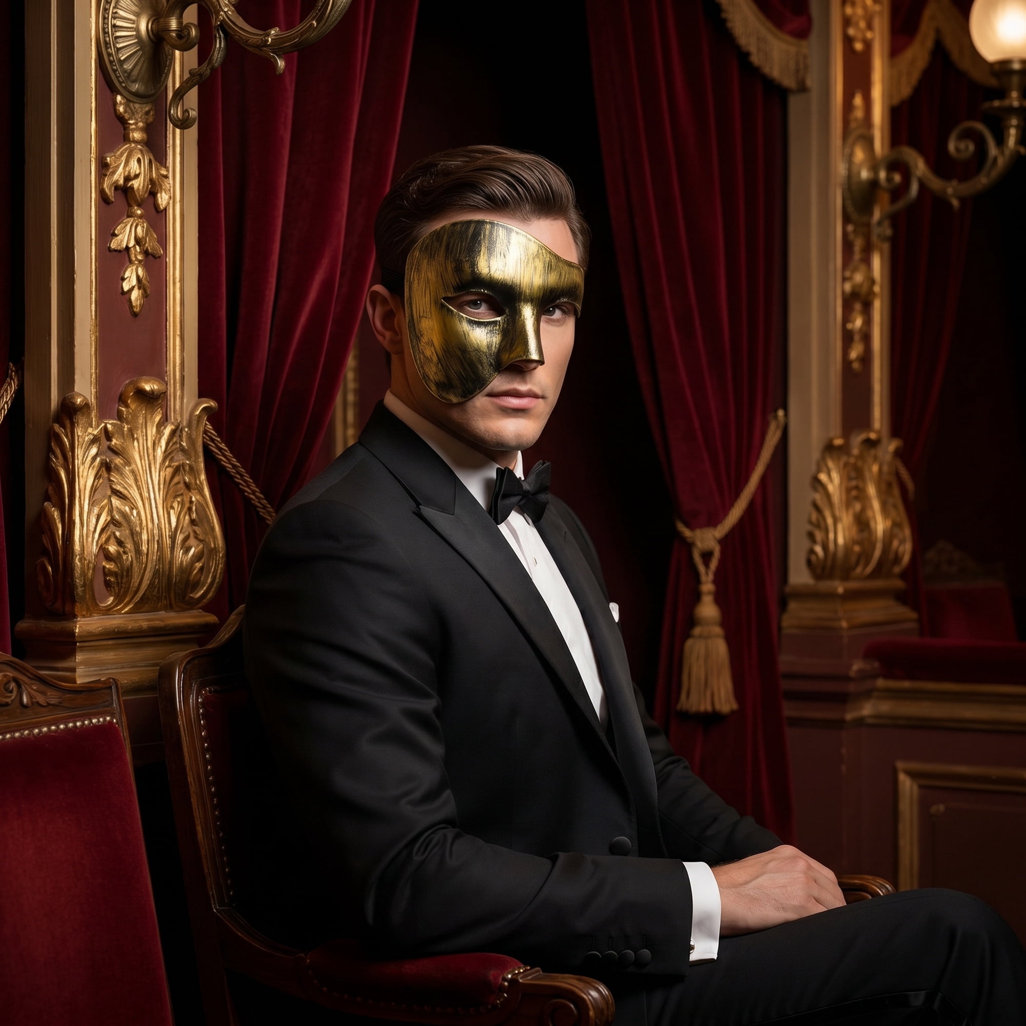 Unique Bargains Masquerade Plastic Half Face Mask for Halloween Costume Gold 7.1" x 5.1"