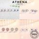 thumbnail image 2 of ATHENA Joyería Original Stud Mujeres Pendientes Moissanite Pearl 925 Diamante Plata M017, 2 of 4
