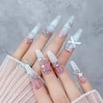 thumbnail image 6 of Milue Nail Rhinestones 3D Bow Nail Charms Silver Bowknot Nail Art Charms Nails Decor, 6 of 21