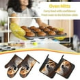 thumbnail image 5 of Cauagu Regal Shiba Inu Print Oven Mitts and Pot Holders 4 pcs Set,Extra Thicken Long Kitchen Oven Glove Potholders BBQ Gloves-Oven Mitts and Pot Holders(11 Inch), 5 of 6