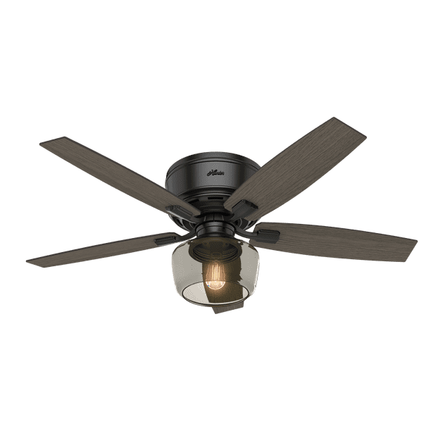 Hunter 52 Bennett Matte Black Ceiling, Hunter Ceiling Fan With Remote And Light Kit