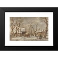 thumbnail image 2 of Jacob Cats 18x13 Black Modern Framed Museum Art Print Titled - Winter Scene (1790), 2 of 5