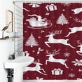 thumbnail image 3 of Christmas Snowflake Deer Shower Curtain Bathroom Curtains Waterproof Fabric Home Partition Screen Living Room, 3 of 6