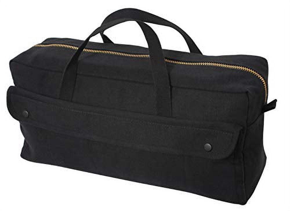 Rothco Canvas Jumbo Tool Bag With Brass Zipper, Black