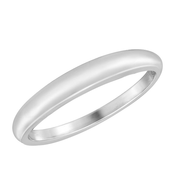 Simply Chic 3mm Sterling Silver Band Ring - 9