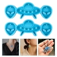 thumbnail image 3 of 2pcs Alien Spaceship Earring Pendant Silicone Molds DIY Crafts Eardrop Mold Jewelry Making Crafts, 3 of 7