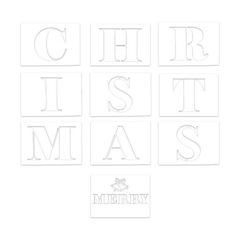 10 Pcs Merry Christmas Letter Stencils Painting Stencil DIY Craft ...