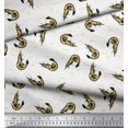 thumbnail image 3 of Soimoi Georgette Viscose Fabric Circle,Dot & Prawns Ocean Decor Fabric Printed Yard 42 Inch Wide, 3 of 4
