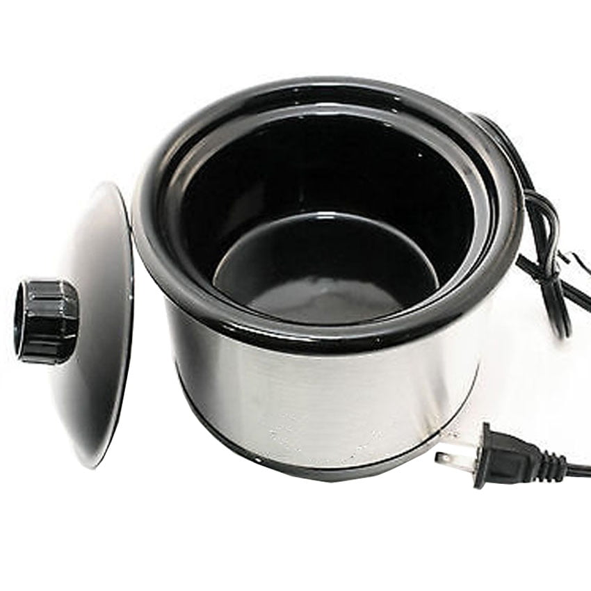 Crock-Pot Little Dipper Mini Slow Cooker Stainless 32014-C Black 16 Ounce