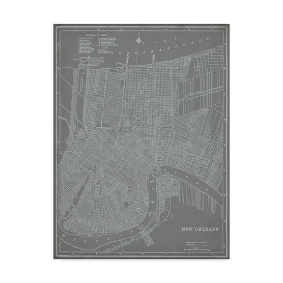Trademark Fine Art 'City Map of New Orleans' Canvas Art by Vision Studio