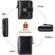 thumbnail image 3 of Billetera corta de cuero negra Suyoo con bloqueo RFID para mujer, 3 of 5