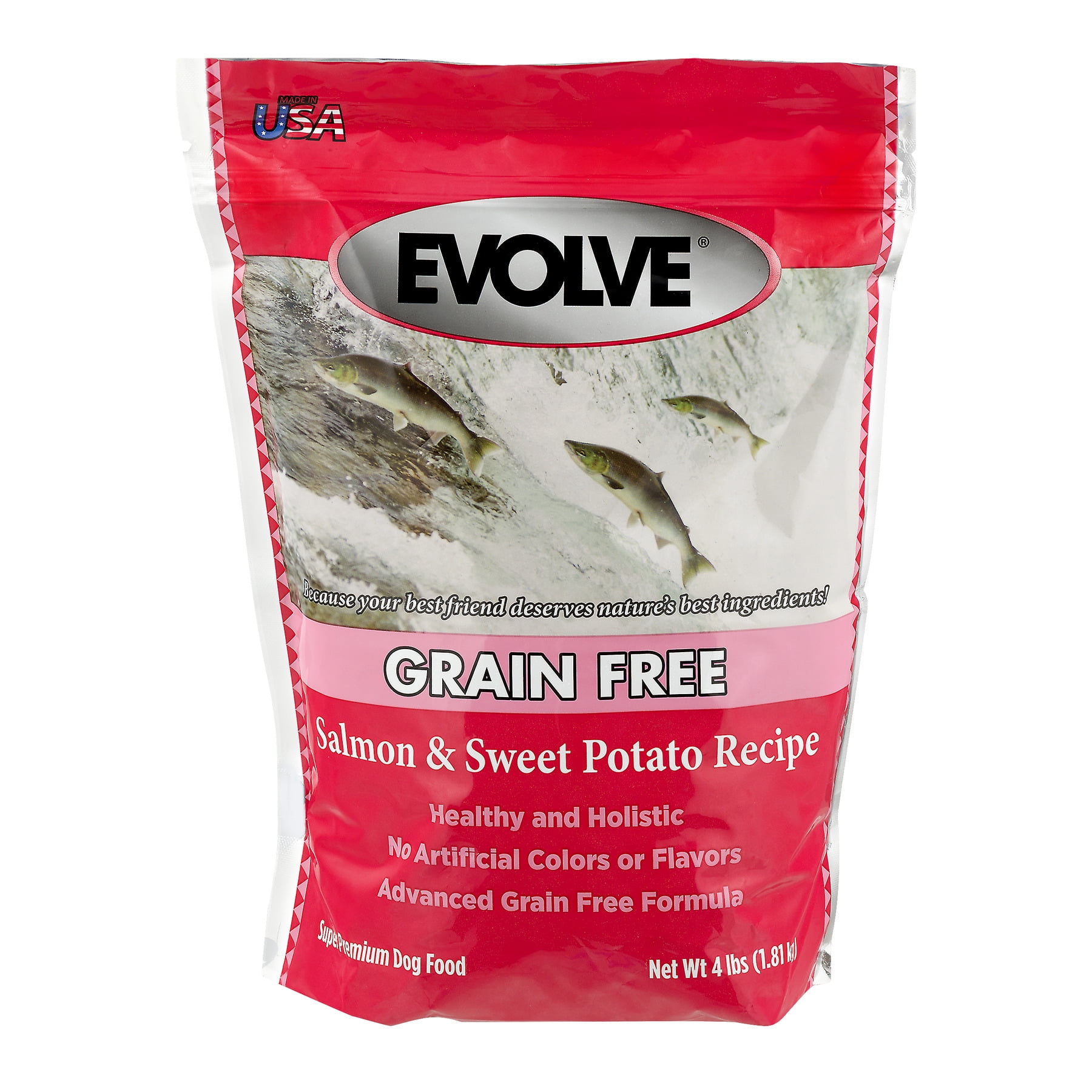 Evolve Grain Free Dog Food Salmon & Sweet Potato Recipe, 4.0 LB