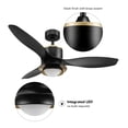 thumbnail image 4 of Globe Electric 91006573 Oswald 48" 3 Blade Indoor Smart Adjustable Color Temperature Led, 4 of 7