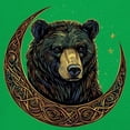 thumbnail image 3 of Celtic Moon Bear T-shirt Mystical Forest Animal Wildlife Nature Spiritual Celestial Lunar Viking Valhala Men's Tee, 3 of 7