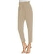 thumbnail image 4 of Pantalones de mujer 9/10 pantalones de cintura alta Slim Fit para pantalones casuales de oficina lápiz Caqui XXXL Yuyangstore Pantalones de mujer, 4 of 7