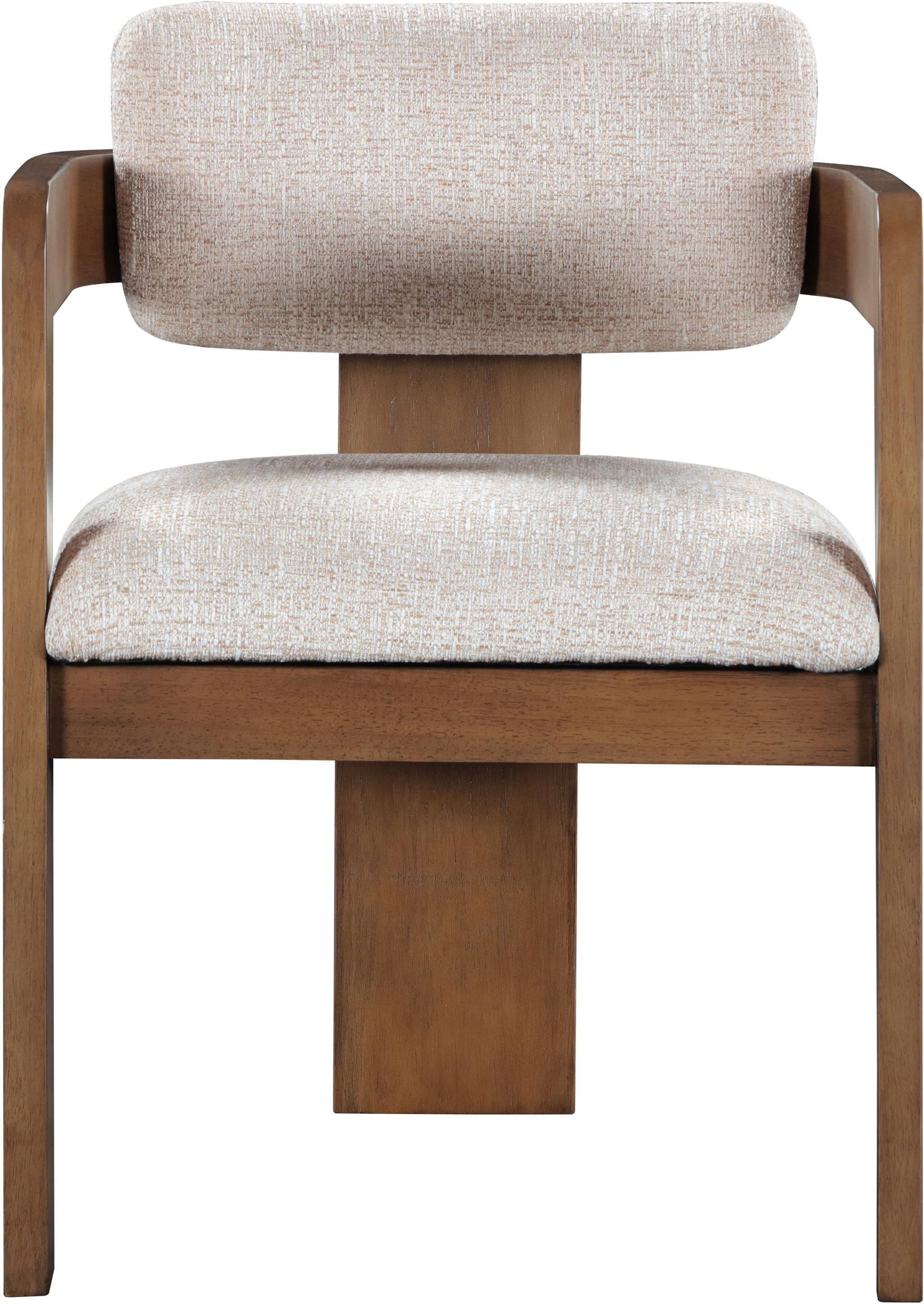 Meridian Furniture Sacha Beige Linen Textured Fabric Dining Chair (Set of 2)