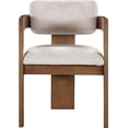 thumbnail image 4 of Meridian Furniture Sacha Beige Linen Textured Fabric Dining Chair (Set of 2), 4 of 11