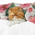 thumbnail image 5 of PRATYUS Flowers Leaves Watercolor Painting Flannel Blanket Cozy Gift 40x50in, 5 of 7