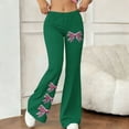 thumbnail image 7 of Fmbrln Womens Yoga Pants Stretchy Workout Gym Pants Fashion Bow Print Casual Flare Leg Pants, 7 of 7