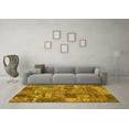 thumbnail image 3 of Ahgly Company Indoor Rectangle Abstract Yellow Contemporary Area Rugs, 6' x 9', 3 of 4