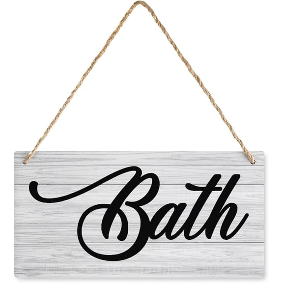 Novelty Wooden Wall Sign Modern Rustic Bath Wood Signs Family Wall Decor Farmhouse Decor For Home Kitchen Bathroom Living Room 8x12 Inch