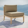 thumbnail image 3 of Modway Clearwater Outdoor Patio Teak Wood Armless Chair in Gray Light Brown, 3 of 7