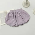 thumbnail image 2 of Girls' Pants Girls Summer Shorts for Toddlers and Kids Elastic Waist Comfortable Outdoor Play Short Pants for Baby to 5 Years Athletic Shorts for Girl(Color:Purple,Size:18-24 Months), 2 of 3