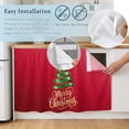 thumbnail image 5 of Red Green Christmas Cabinet Curtain 32"Wx55"L, Dustproof Pantry Door Curtain with Self Adhesive Tape, Xmas Tree Modern Art Tall Storage Cover Privacy Drape for Bathroom Kitchen Laundry Room, 5 of 9
