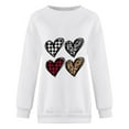 thumbnail image 5 of Baqcunre Crewneck Sweatshirts Valentine's Day Women's Sweatshirt Crew Neck Four Heart Print Long Sleeve Casual Sweat Tops (White S-2XL), Womens Sweatshirt Womens Tops Valentine's Day Shirts for Women, 5 of 5