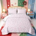thumbnail image 2 of Manfei Christmas Cute Candy Cane Quilt Full,Winter Holiday Full Bedspread Sets,3pcs,1 Coverlet and 2 Pillowcases, 2 of 7
