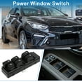 thumbnail image 2 of Interruptor de ventana eléctrica único para el lado del conductor delantero para Kia Spectra Cerato 2004-2009 negro, 2 of 7