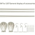 thumbnail image 2 of eTeckram 5/8" Single Curtain Rod with Brun Finials,Pewter,84‘’-120‘’, 2 of 6