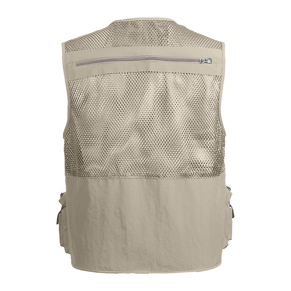 Fishing Vest Breathable Fishing Travel Mesh Vest with Zipper Pockets Summer  Work Vest for Outdoor Activities JOYID