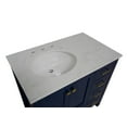 thumbnail image 2 of Horizon 36" Bathroom Vanity with Royal Blue Cabinet and Engineered Carrara Top, 2 of 5