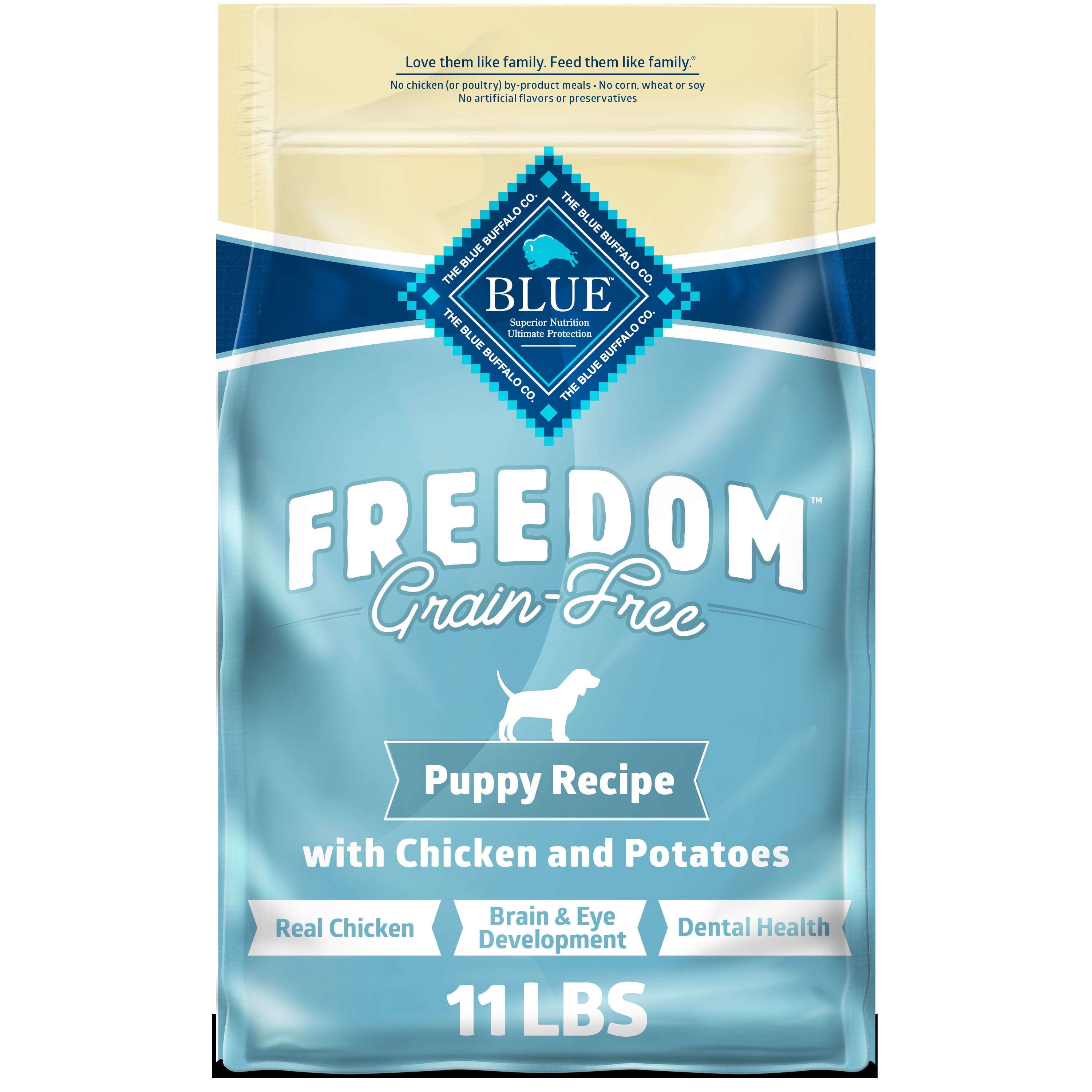 Blue Buffalo Freedom Grain Free Natural Adult Dry Dog Food Chicken 11-lb 