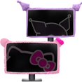 thumbnail image 1 of Cubierta antipolvo para monitor Kakurookie de 23" a 34" con orejas de gato, 1 of 7