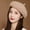Khaki, variant on Autumn And Winter Red Beadi Hat Fashion Casual Clouds Hat Hiring Face Face Covered Hat Retro Pure Color Hood