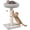 Lightgrey, variant on 29" Sisal , Scratcher with Large Plush Perch | with Plush Elevated Bed for Indoor Cats, Removable& Washable Cover, Cream