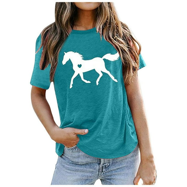 TSADFHJI Hauts Col en V pour Femmes Rouge T-Shirt d'Été Imprimé Confortable et à la Mode en Coton Coloré Manches Courtes TTG Vert Menthe