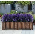 thumbnail image 6 of Morttic 12 Bundles Artificial Flowers Fake Outdoor Plants Faux UV Resistant Lavender Flower Plastic Shrubs Indoor Outside Hanging Decorations (Purple), 6 of 14
