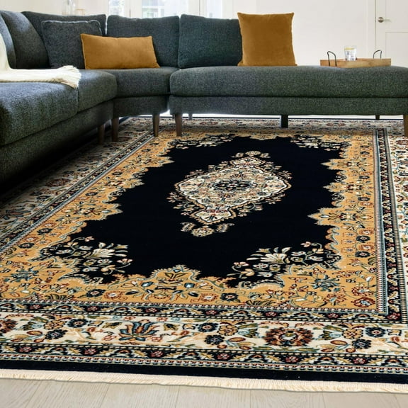 Unique Loom Narenj Collection Area Rug - Windsor (5' 3" x 8' Rectangle Navy Blue/Blue)