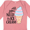 thumbnail image 4 of Inktastic All You Need is Ice Cream with Ice Cream Cone Boys or Girls Long Sleeve Baby Bodysuit, 4 of 5