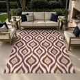 thumbnail image 3 of Addison Rugs Chantille Indoor/Outdoor Transitional Geometric Burgundy Machine Washable Rectangle Rug, 10' x 14', 3 of 10