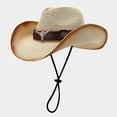 thumbnail image 2 of jiaxiM Wide Brim&nbsp;Hats for Women Unisex Panama Jazz Wide Brim Straw Hat for Men Women Beach Outdoor, 2 of 4