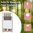 thumbnail image 6 of Gymax 3-Bar Freestanding Towel Rack w/ Bottom Storage Shelf Anti-toppling Device Washed White, 6 of 10