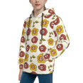 thumbnail image 2 of Salouo Sunflowers And Skull Pattern Hoodie Sweatshirt for Youth, Fall Pullover Hoodie Sweatshirt Long-Sleeve Pullover Hooded Sweatshirt-X-Large, 2 of 6